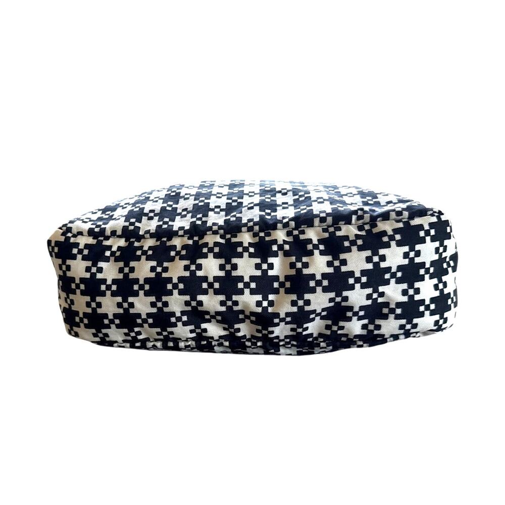 BAGGU Mini Nylon Shoulder Bag Pixel Gingham Black & White - Picture 4 of 7